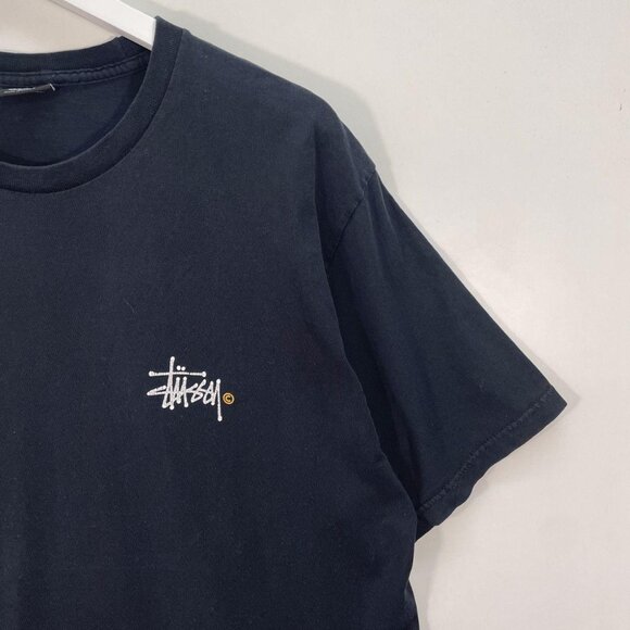 Black Stussy Spellout Tee - Picture 2 of 4